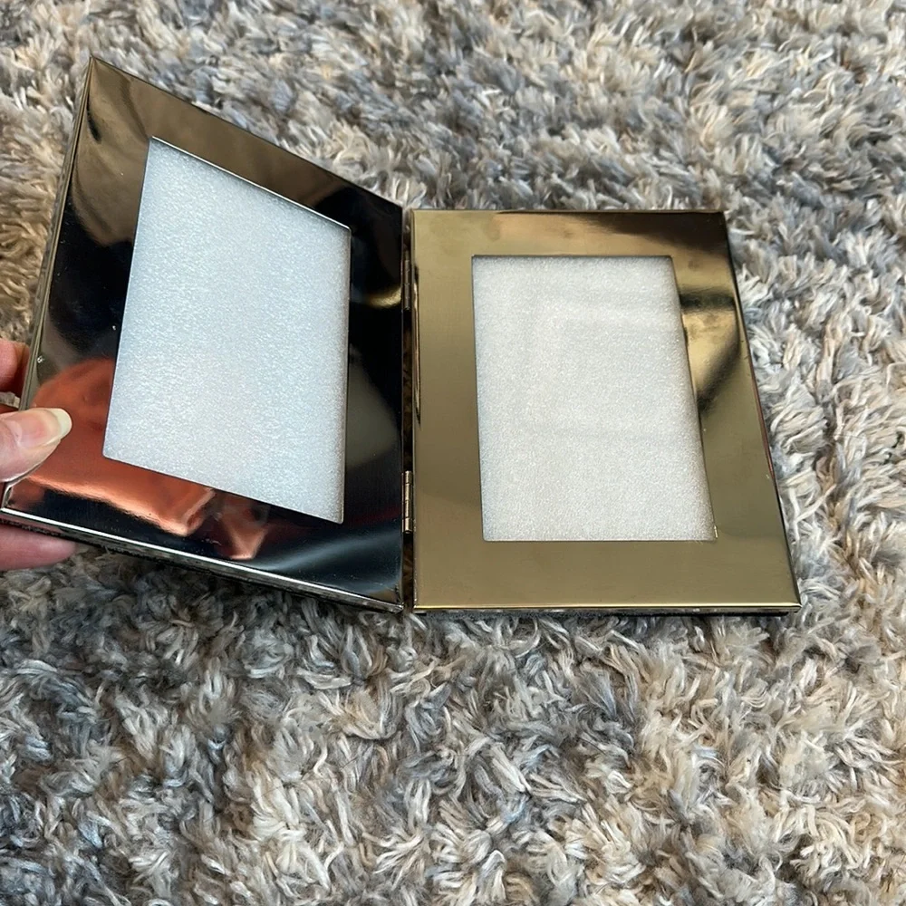 Set of two silver standing picture frame